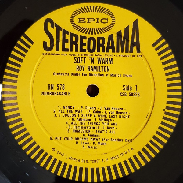 Roy Hamilton - Soft N' Warm | Epic (BN 578) - 3 Roy Hamilton - Soft N' Warm | Epic (BN 578) - 3
