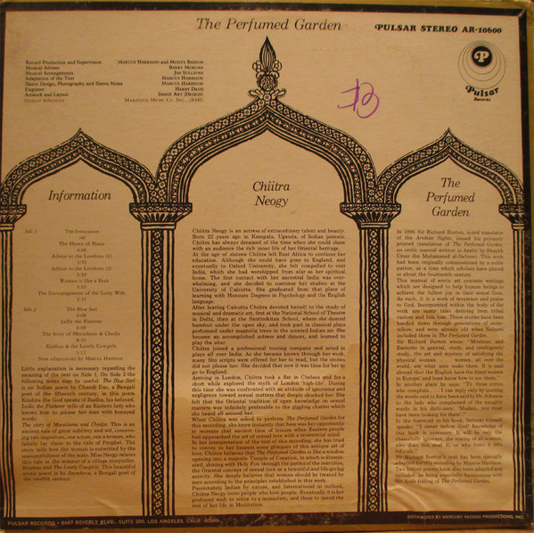 Chiitra Neogy - The Perfumed Garden | Pulsar Records (AR-10600) - 2 Chiitra Neogy - The Perfumed Garden | Pulsar Records (AR-10600) - 2