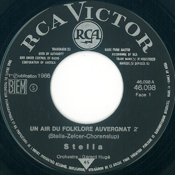 Stella - Un Air Du Folklore Auvergnat | RCA Victor (46.098)