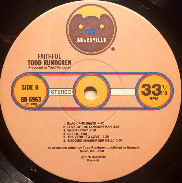 Todd Rundgren - Faithful | Bearsville (BR 6963) - 2 Todd Rundgren - Faithful | Bearsville (BR 6963) - 2