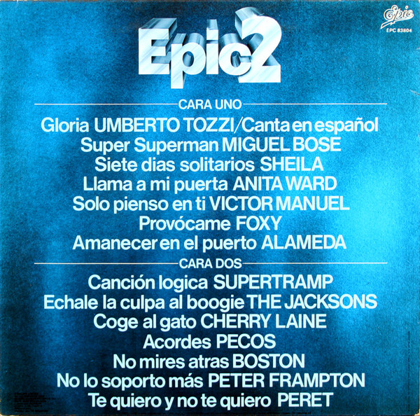 Various - Epic2 Presenta El Disco De Oro | Epic (EPC 83804) - 2