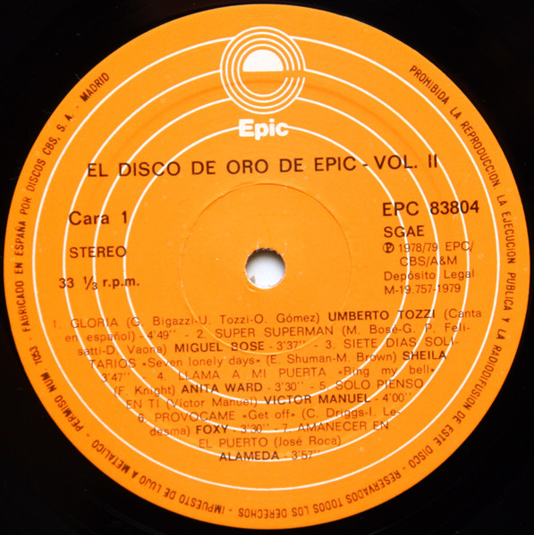 Various - Epic2 Presenta El Disco De Oro | Epic (EPC 83804) - 3