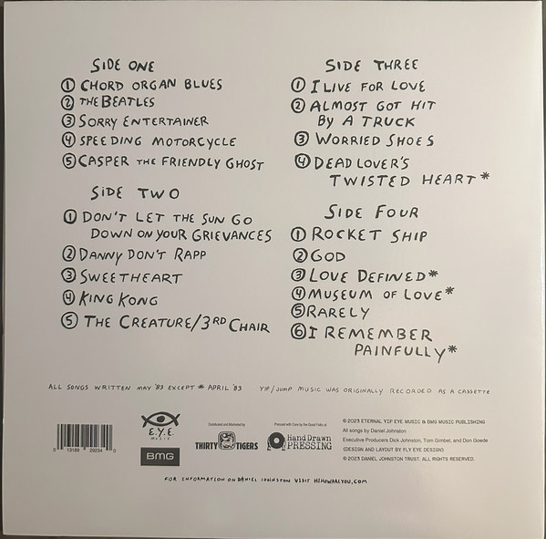 Daniel Johnston - Yip / Jump Music - 2LP | Eternal Yip Eye Music (EYE-307) - 4 Daniel Johnston - Yip / Jump Music - 2LP | Eternal Yip Eye Music (EYE-307) - 4