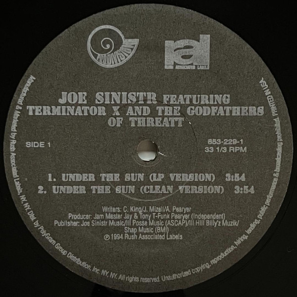Joe Sinistr Featuring Terminator X & The Godfathers Of Threatt - Under The Sun | P.R.O. Division (853-229-1) - 3 Joe Sinistr Featuring Terminator X & The Godfathers Of Threatt - Under The Sun | P.R.O. Division (853-229-1) - 3