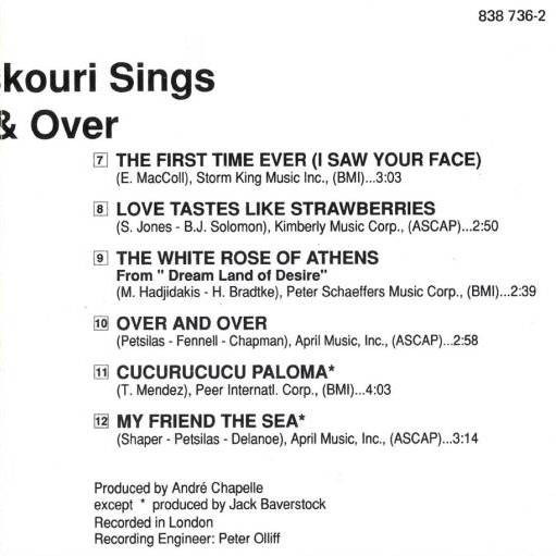 Nana Mouskouri - Nana Mouskouri Sings Over & Over | Fontana (838 736-2) - 3 Nana Mouskouri - Nana Mouskouri Sings Over & Over | Fontana (838 736-2) - 3