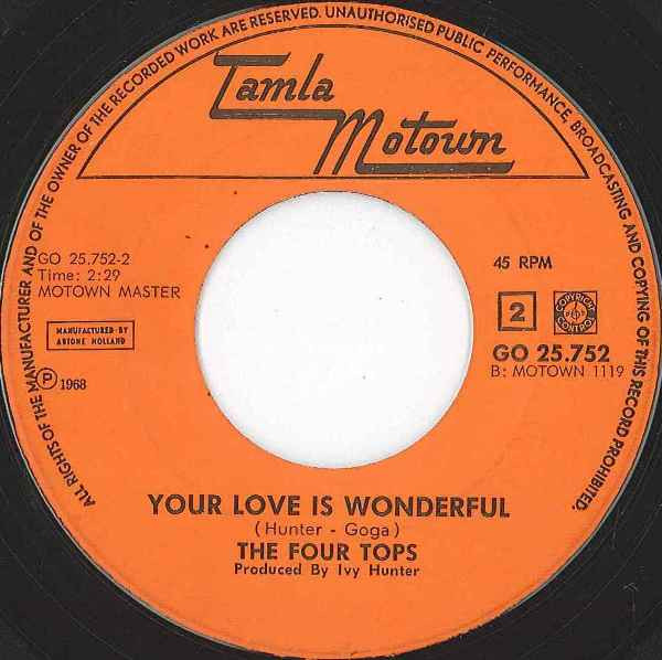 Four Tops - If I Were A Carpenter | Tamla Motown (GO 25.752) - 4