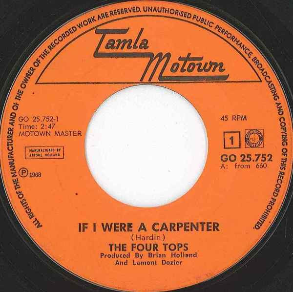 Four Tops - If I Were A Carpenter | Tamla Motown (GO 25.752) - 3