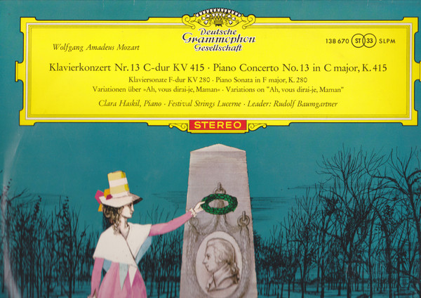Wolfgang Amadeus Mozart , Clara Haskil , Festival Strings Lucerne , Rudolf Baumgartner - Konzert Für Klavier Und Orchester C-Dur KV 415 | Deutsche Grammophon (138 670 SLPM) - 4