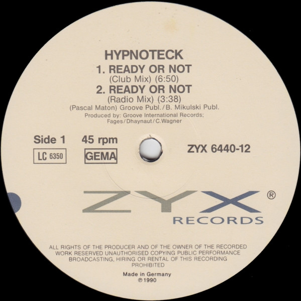 Hypnoteck - Ready Or Not | ZYX Records (ZYX 6440-12) - 3 Hypnoteck - Ready Or Not | ZYX Records (ZYX 6440-12) - 3