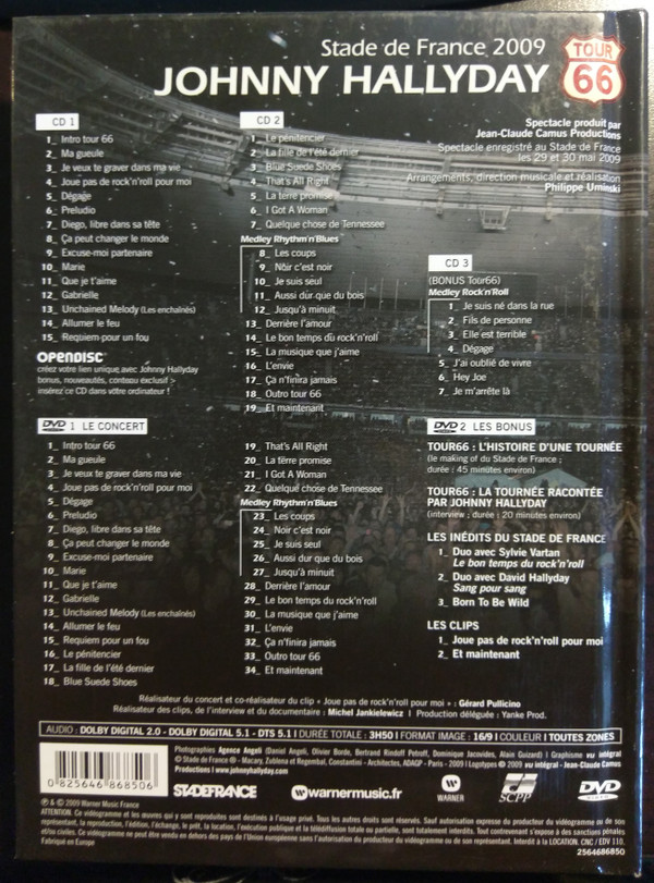 Johnny Hallyday - Stade De France 2009 - Tour 66 (Intégrale) | Warner (2564686850) - main