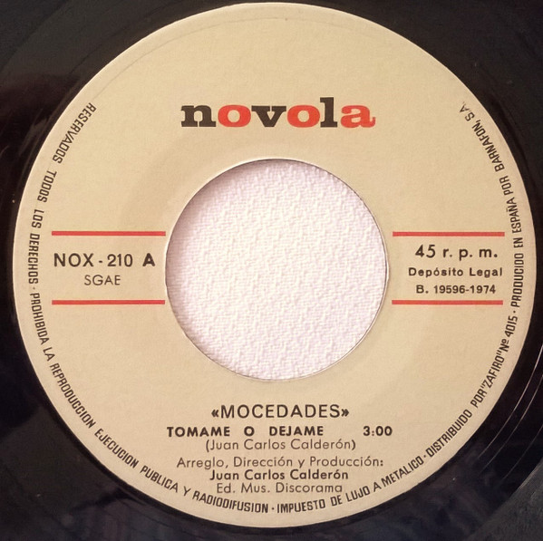 Mocedades - Tómame O Déjame | Novola (NOX-210) - 3