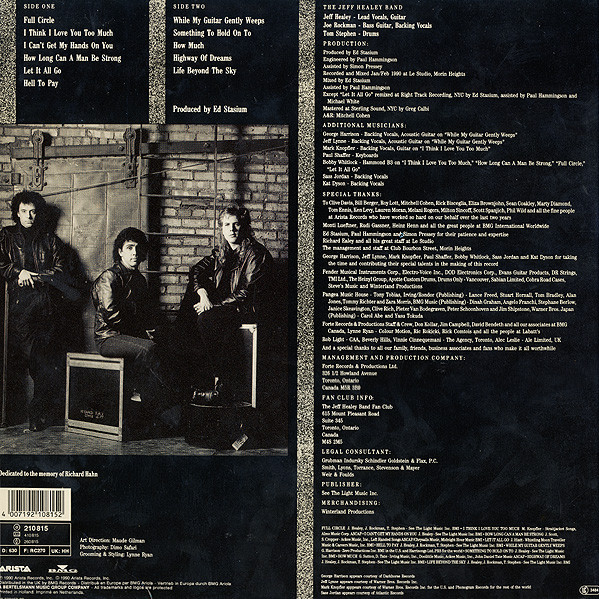 The Jeff Healey Band - Hell To Pay | Arista (210 815) - 3