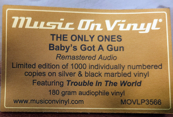 The Only Ones - Baby's Got A Gun | Music On Vinyl (MOVLP3566) - 2