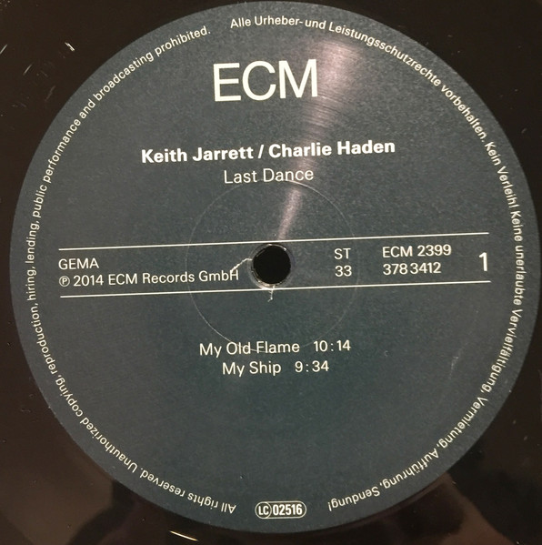 Keith Jarrett / Charlie Haden - Last Dance | ECM Records (ECM 2399) - 3