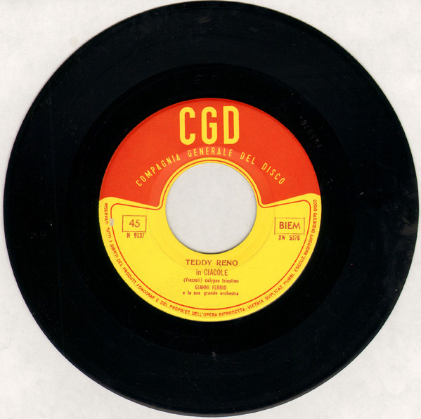 Teddy Reno - Buenas Noches Mi Amor / Ciacole | CGD (N 9037) - 3