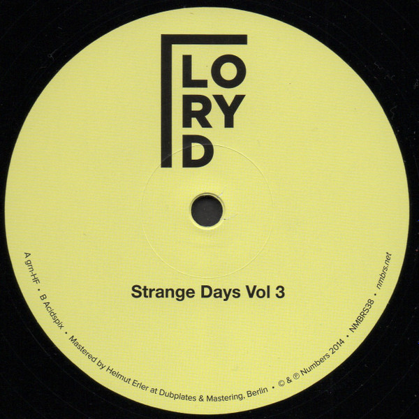 Lory D - Strange Days Vol 3 | Numbers. (NMBRS38)