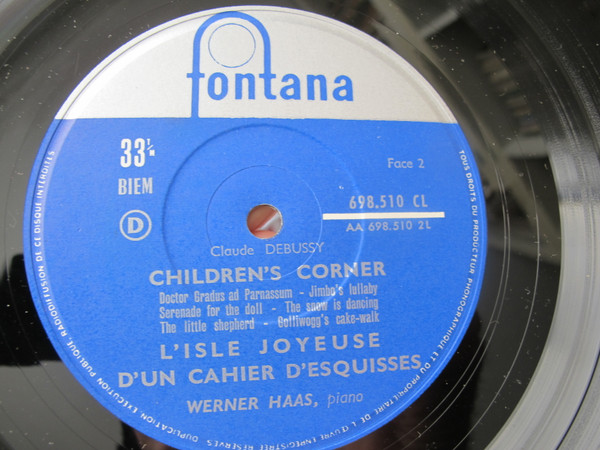Claude Debussy , Werner Haas - Werner Haas Interprete Claude Debussy | Fontana (698 510 CL) - 2