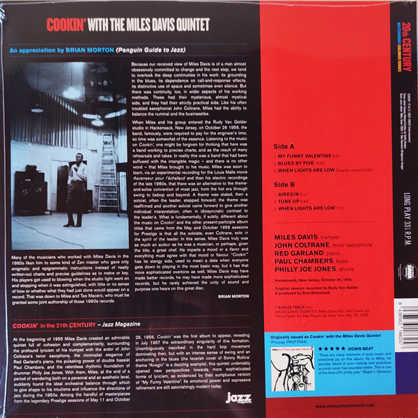 The Miles Davis Quintet - Cookin' With The Miles Davis Quintet | 20th Century Masterworks (350281) - 2