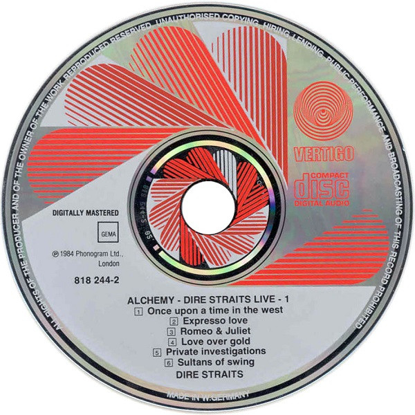 Dire Straits - Alchemy - Dire Straits Live Part One | Vertigo (818 244-2) - 3
