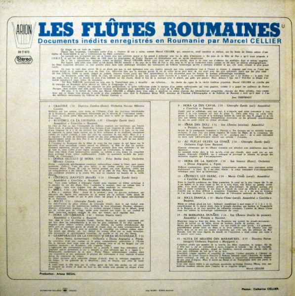 Various Avec Gheorghe Zamfir - Les Flûtes Roumaines | Arion (30 T 073) - 2 Various Avec Gheorghe Zamfir - Les Flûtes Roumaines | Arion (30 T 073) - 2