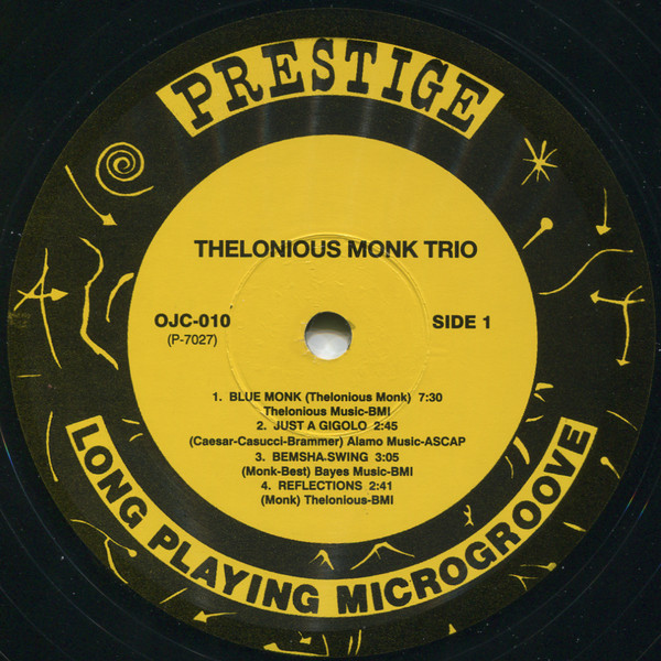 Thelonious Monk Trio - Thelonious Monk Trio | Original Jazz Classics (OJC-010) - 3 Thelonious Monk Trio - Thelonious Monk Trio | Original Jazz Classics (OJC-010) - 3