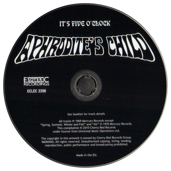 Aphrodite's Child - It's Five O'Clock CD | Esoteric Recordings (ECLEC 2206) - 3 Aphrodite's Child - It's Five O'Clock CD | Esoteric Recordings (ECLEC 2206) - 3