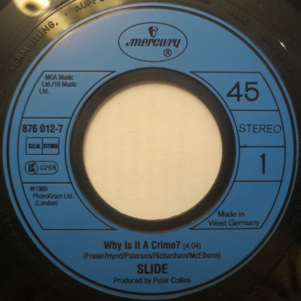 Slide - Why Is It A Crime | Mercury (876 012-7) - 3
