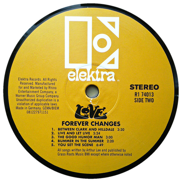 Love - Forever Changes | Elektra (R1 74013) - 2 Love - Forever Changes | Elektra (R1 74013) - 2