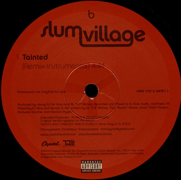Slum Village - Tainted (Remix) | Capitol Records (SPRO 7087 6 16975 1 3) - 2