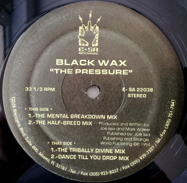 Black Wax - The Pressure | E-SA Records (E-SA 22038) - 2 Black Wax - The Pressure | E-SA Records (E-SA 22038) - 2