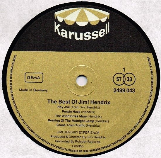Jimi Hendrix - The Best Of Jimi Hendrix | Karussell (2499 043) - 3