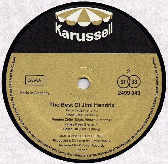 Jimi Hendrix - The Best Of Jimi Hendrix | Karussell (2499 043) - 4