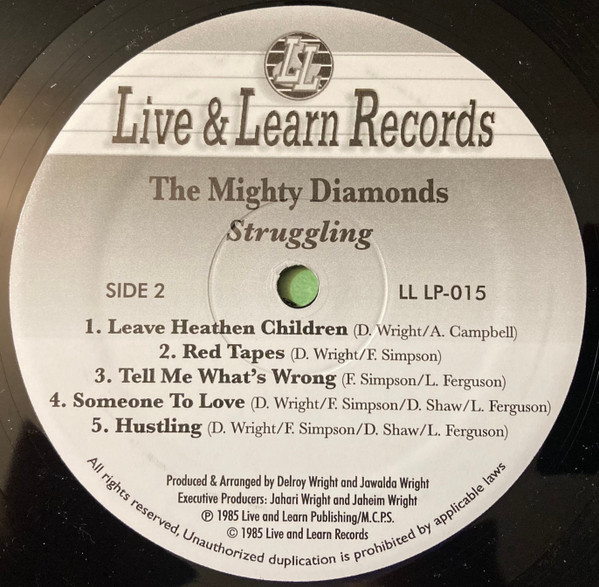 The Mighty Diamonds - Struggling | Live & Learn Records (LL LP 015) - 4