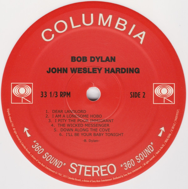 Bob Dylan - John Wesley Harding (Limited Edition - White Vinyl) [Vinyl] | Columbia (19439797571) - 4