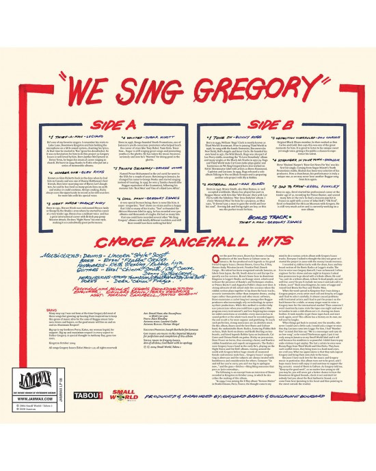 Various - We Sing Gregory | Jamwax (JAMWAX LP 08) - 2