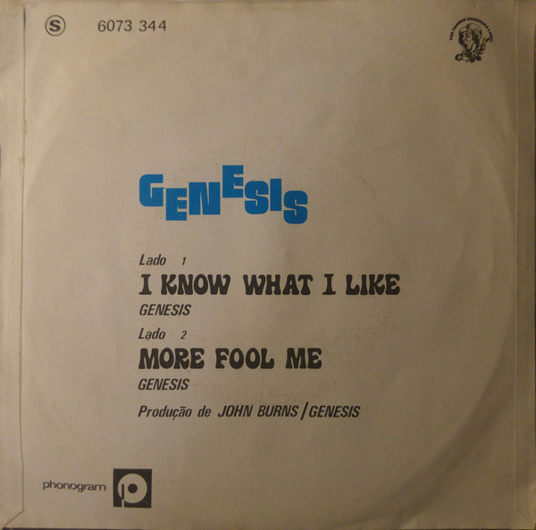 Genesis - I Know What I Like | Charisma (6073 344) - 2