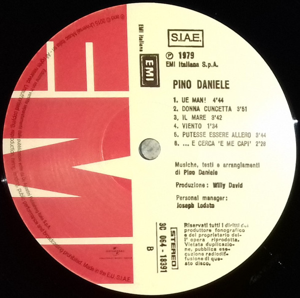 Pino Daniele - Pino Daniele | EMI (3C 064-18391) - 4