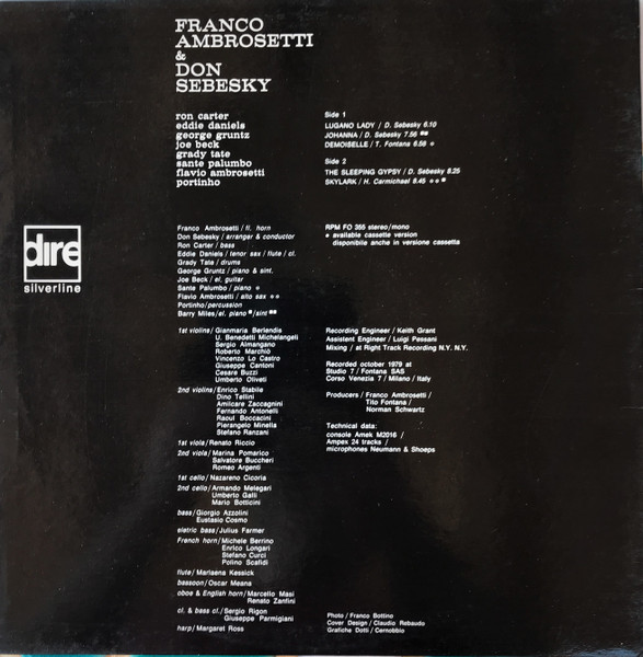 Franco Ambrosetti & Don Sebesky - Franco Ambrosetti & Don Sebesky | Dire (FO 355) - 4 Franco Ambrosetti & Don Sebesky - Franco Ambrosetti & Don Sebesky | Dire (FO 355) - 4