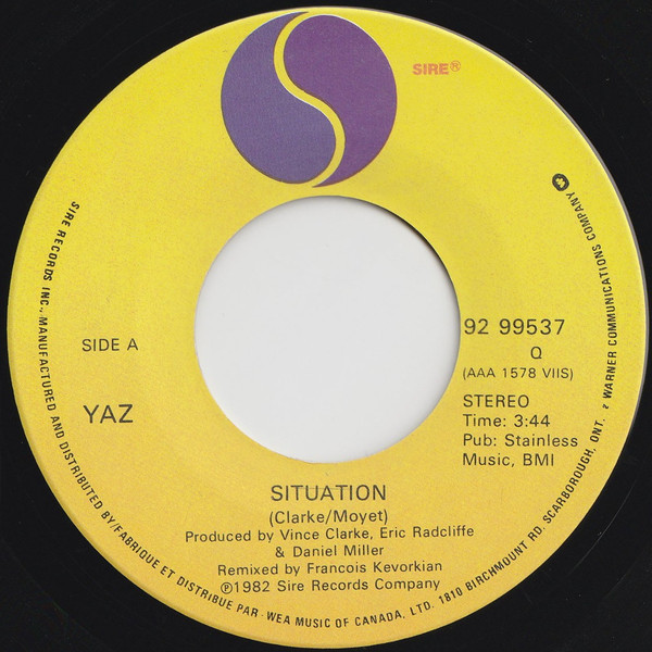 Yazoo - Situation | Sire (92 99537) - 3