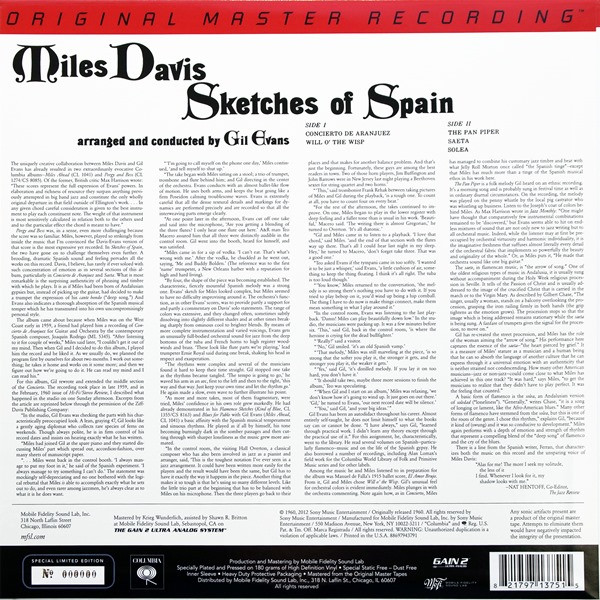 Miles Davis - Sketches Of Spain | Mobile Fidelity Sound Lab (MFSL 1-375) - 2