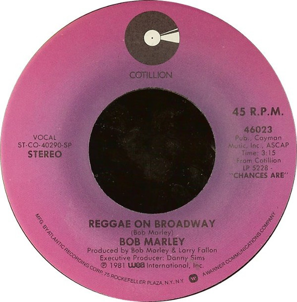 Bob Marley - Reggae On Broadway / Gonna Get You | Cotillion (46023) - main