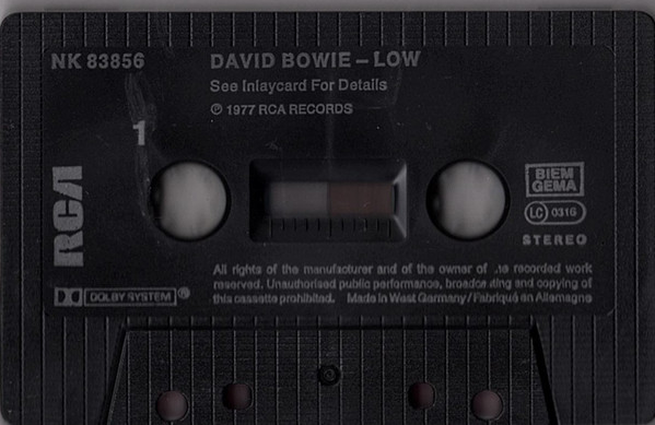 David Bowie - Low | RCA International (NK 83856) - 3