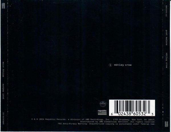 Post Malone - Motley Crew | Republic Records (B0034395-02) - 2