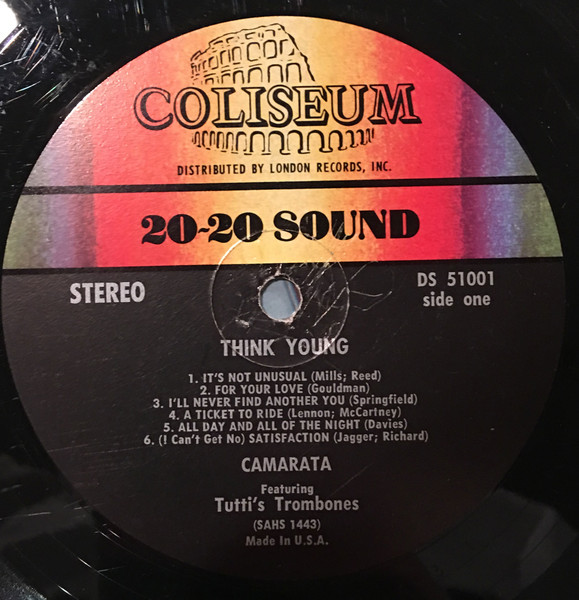 Toots Camarata And His Orchestra - Think Young | Coliseum (DS 51001) - 2