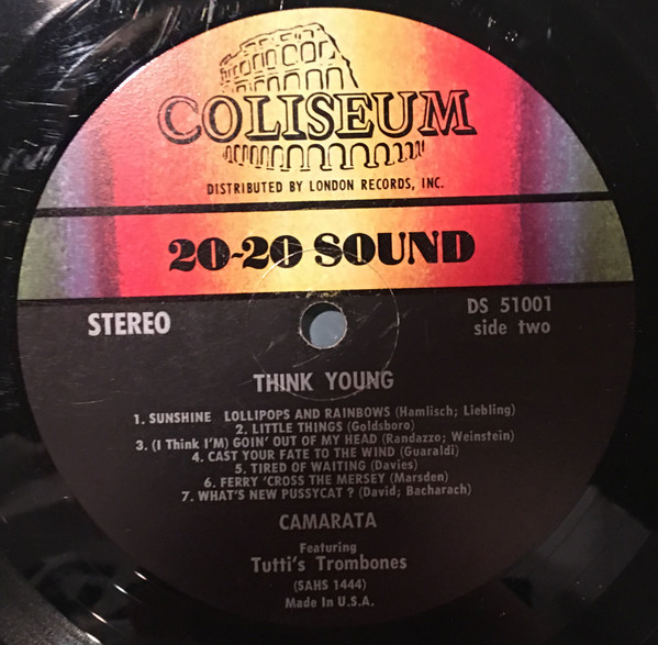 Toots Camarata And His Orchestra - Think Young | Coliseum (DS 51001) - 3