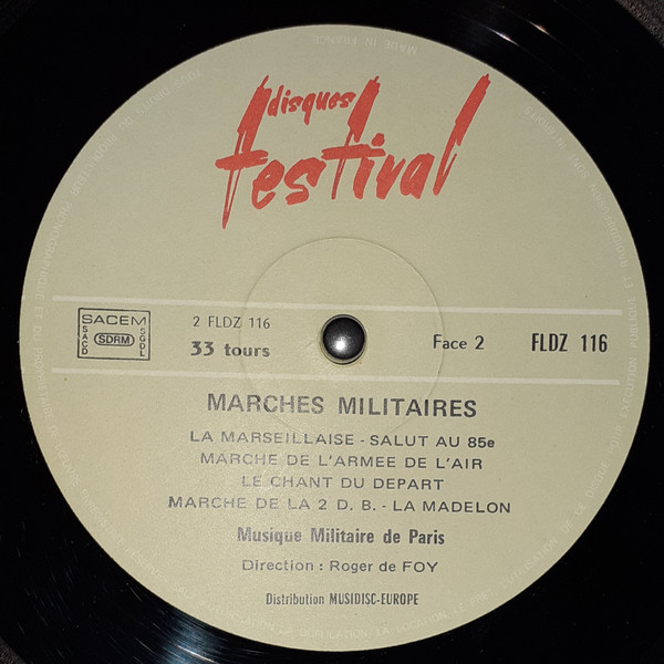 Musique Militaire De Paris Dirigé Par Roger de Foy - Marches Militaires | Disques Festival (FLDZ 116) - 4 Musique Militaire De Paris Dirigé Par Roger de Foy - Marches Militaires | Disques Festival (FLDZ 116) - 4