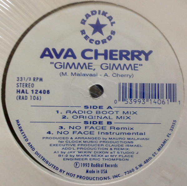 Ava Cherry - Gimme, Gimme | Radikal Records (HAL 12406)