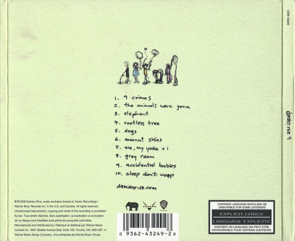 Damien Rice - 9 [CD] | Vector Recordings (CDW 43249) - 2