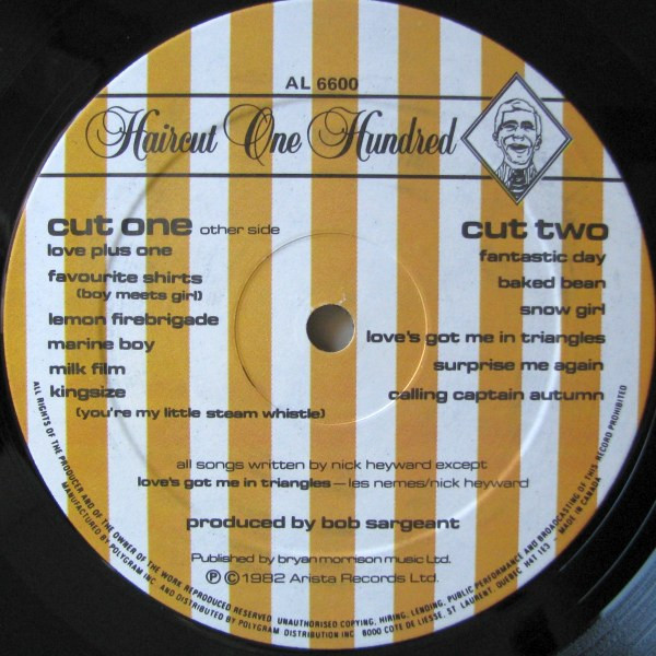 Haircut One Hundred - Pelican West | Arista (AL 6600) - 3 Haircut One Hundred - Pelican West | Arista (AL 6600) - 3