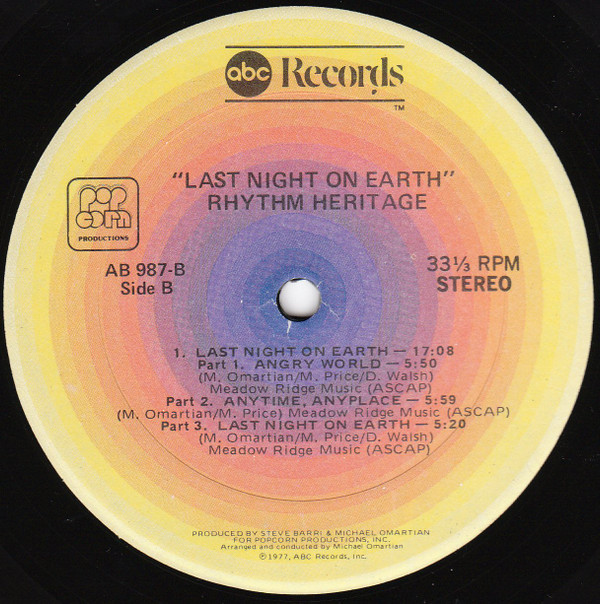 Rhythm Heritage - Last Night On Earth | ABC Records (AB-987) - 3 Rhythm Heritage - Last Night On Earth | ABC Records (AB-987) - 3